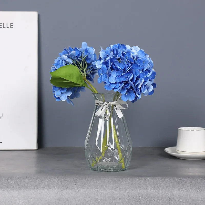 Real Touch Artificial Hydrangea Flowers, 10-Piece Latex Film Floral Set for Bridal Bouquets, Wedding Centerpieces and Home Decor