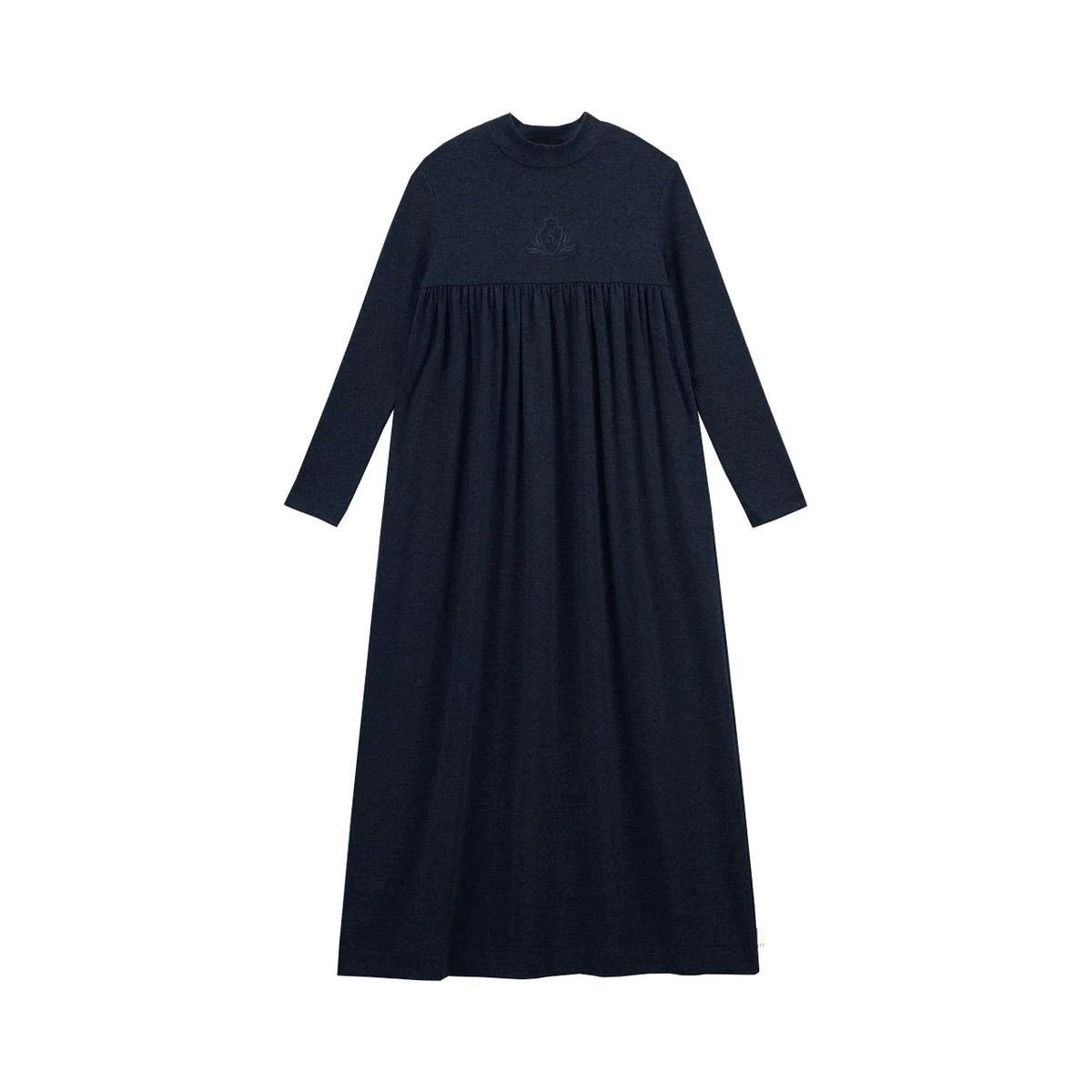 Jersey Sibling Matching Outfits in Gray and Navy, Long Sleeve Girls Maxi Dress and Embroidered Boys Set Options with Cotton Rayon Stretch Blend