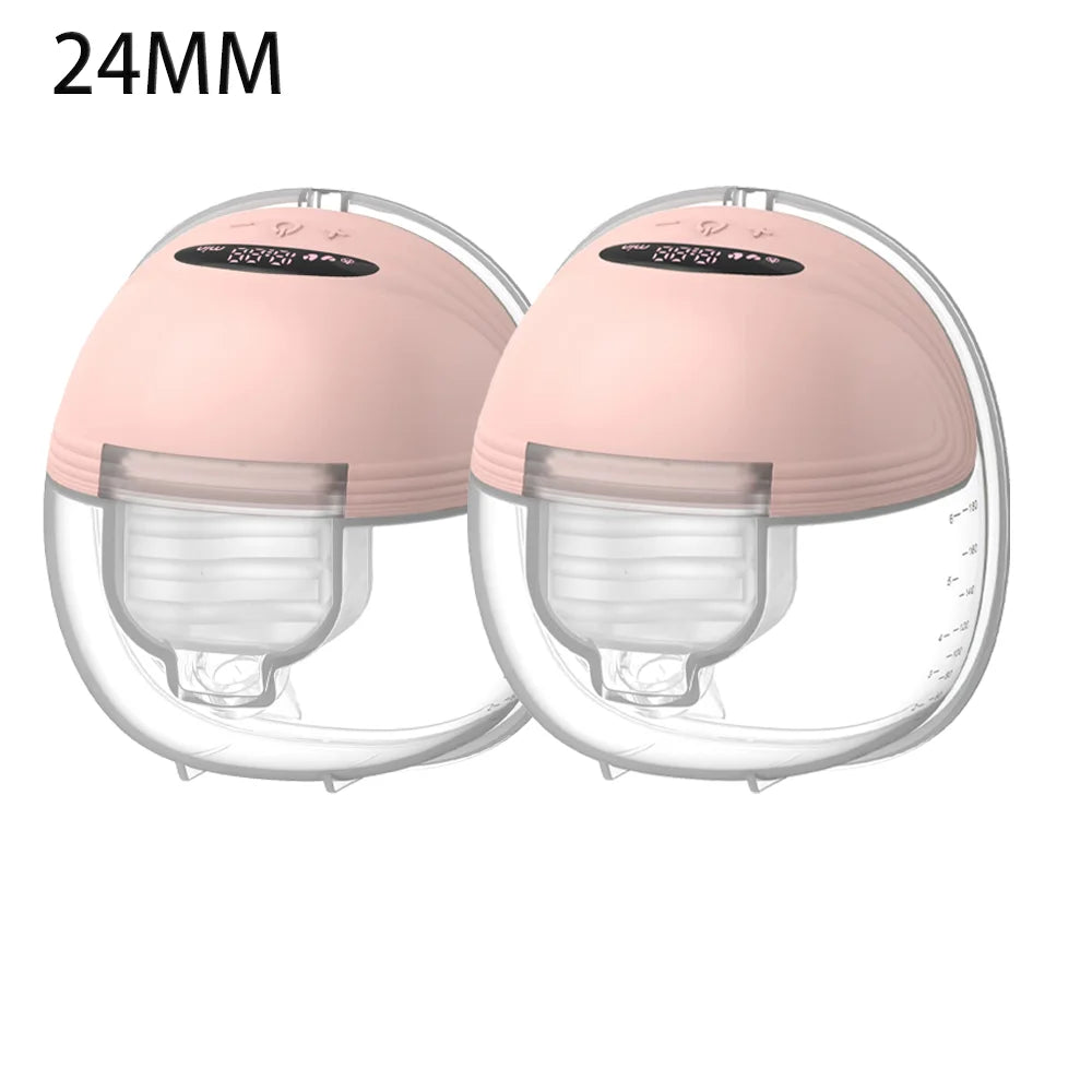 Wearable Breast Pump with 12 Suction Levels, BornBL S21 Hands-Free Electric Design with 3 Modes, USB-C Charging and 24 mm or 27 mm Options
