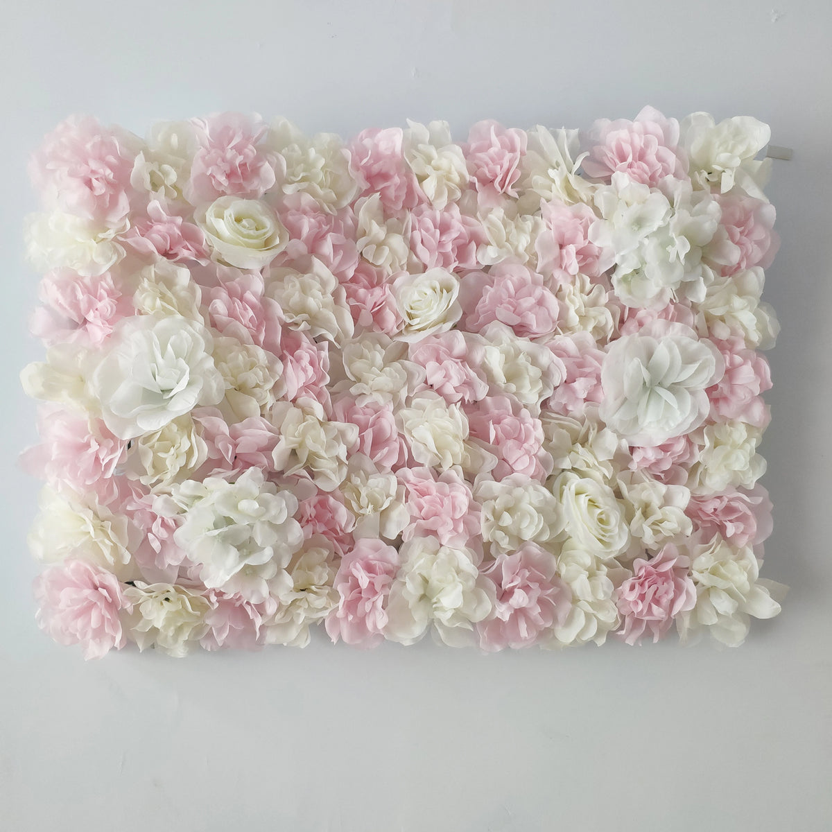 Artificial Flower Wall Panels with Fabric Roses, 40 x 60 cm Reusable Floral Backdrop for Baby Showers, Weddings, Birthdays & Home Decor