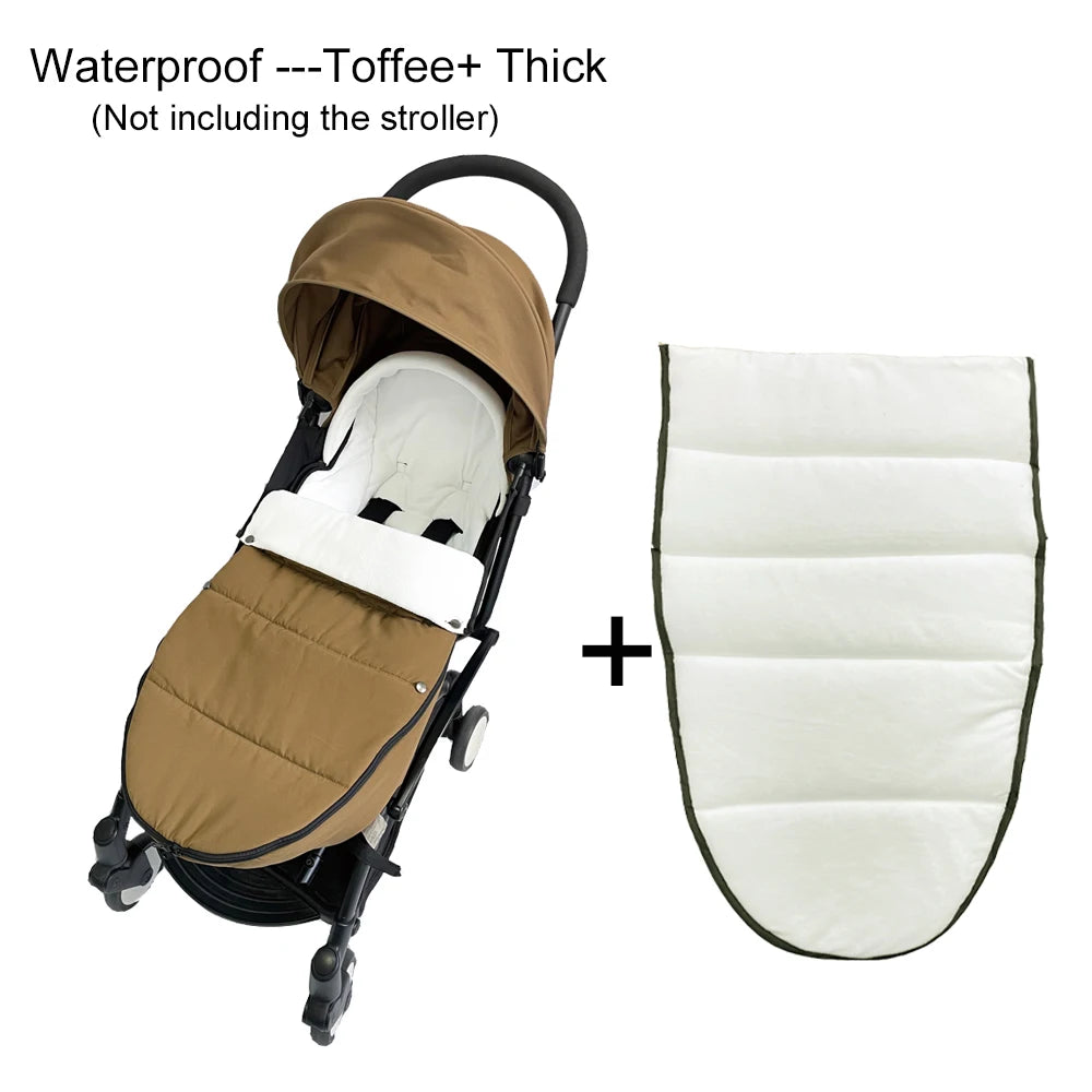 Waterproof Stroller Footmuff with Polar Fleece Lining for YOYO and Bugaboo, Windproof Winter Cover with Storage Bag and Optional Extra Quilt