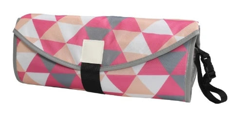 Portable Diaper Changing Mat 64 x 70 cm in Oxford Fabric and Tarpaulin, Waterproof Foldable Baby Change Pad for Diaper Bags and Everyday Outings
