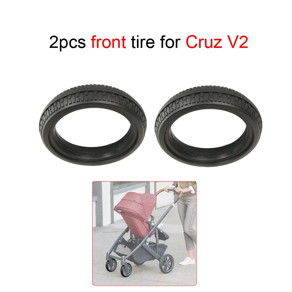 UPPAbaby Cruz Replacement Tire Covers for V1 and V2 Strollers, PU Tubeless Front or Rear Tire Rings for Model-Matched Wheel Repair and Maintenance