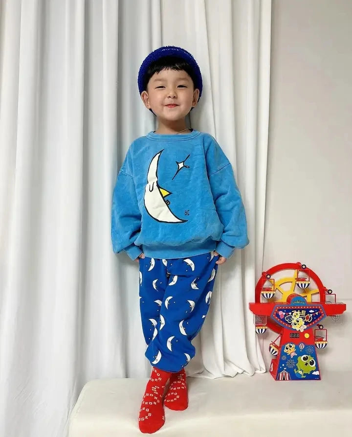 Cartoon Crewneck Sweatshirt for Kids with Long Sleeves, Animal Flower and Letter Print Pullover Options for Toddler Boys and Girls, Sizes 18-24M to 10-11Y