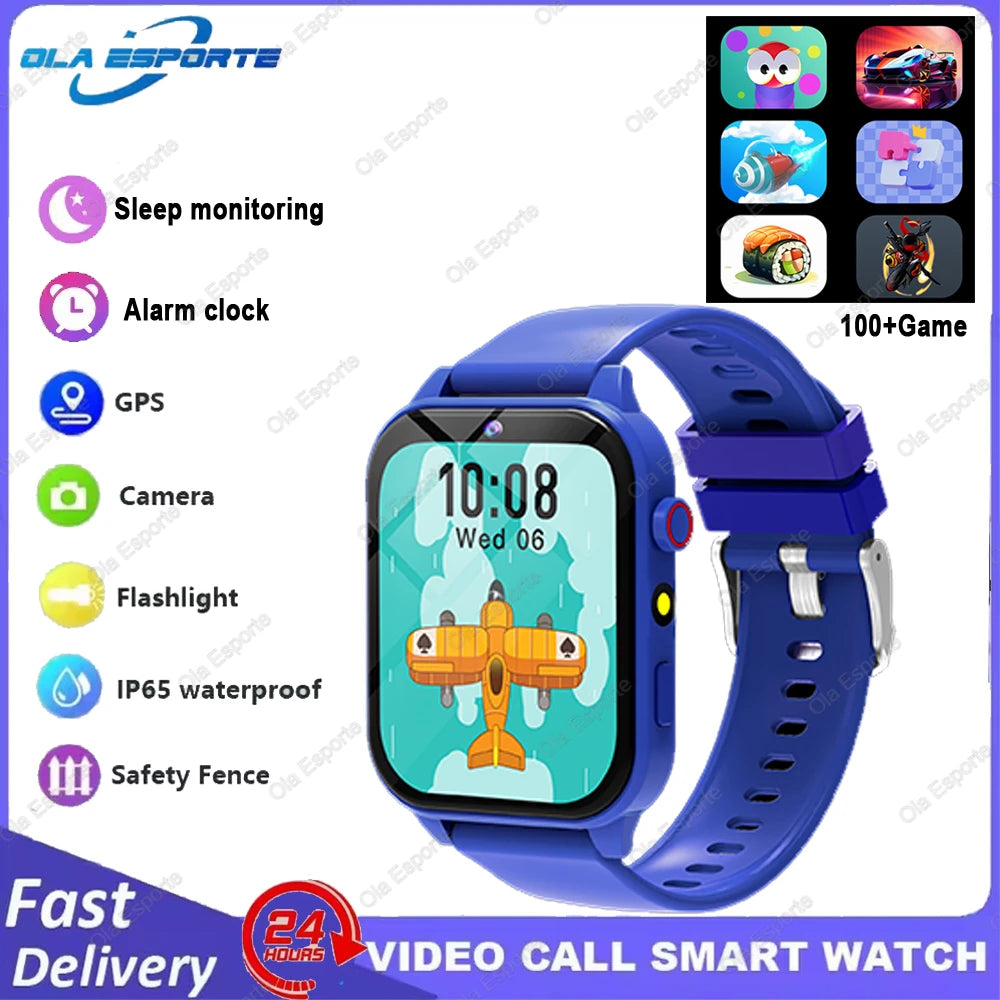 Kids Game Smartwatch HT30 with 18 Games, Camera, 1.83-Inch Screen, Step Counter, Alarm, Calculator and Flashlight in Four Color Choices