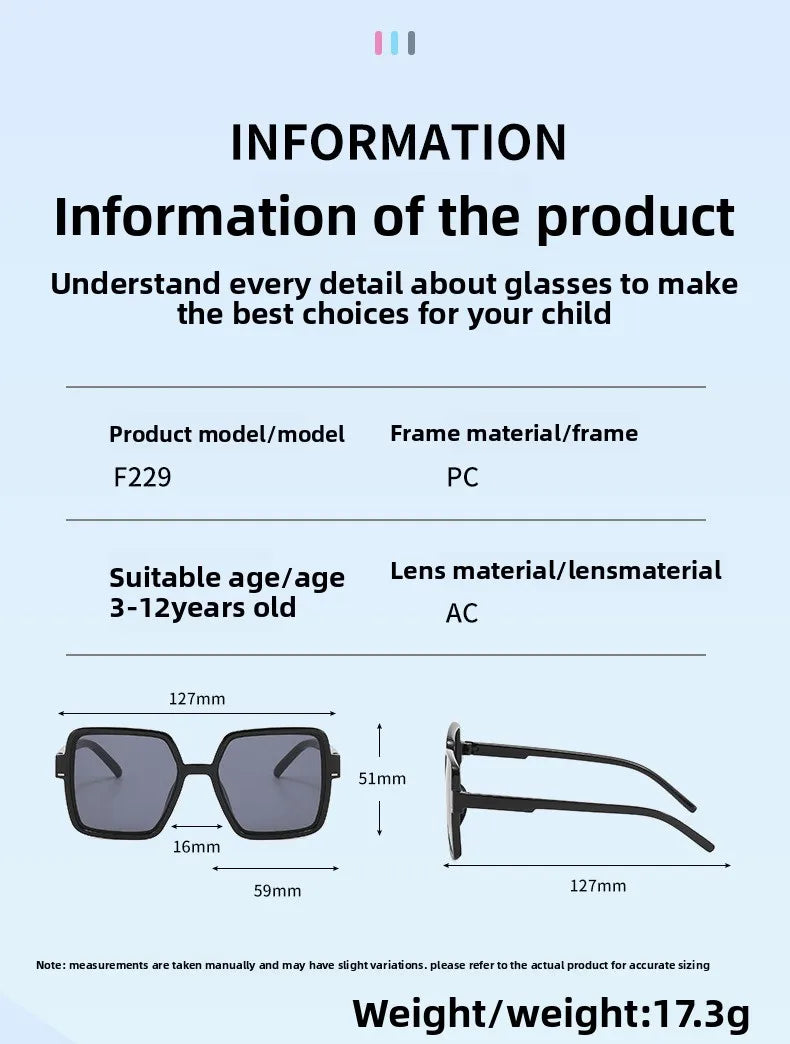 Kids Retro UV400 Sunglasses for Boys and Girls Ages 2-8, Colorful Fashion Shades in Assorted Frame Styles for Summer Outings and Family Photos