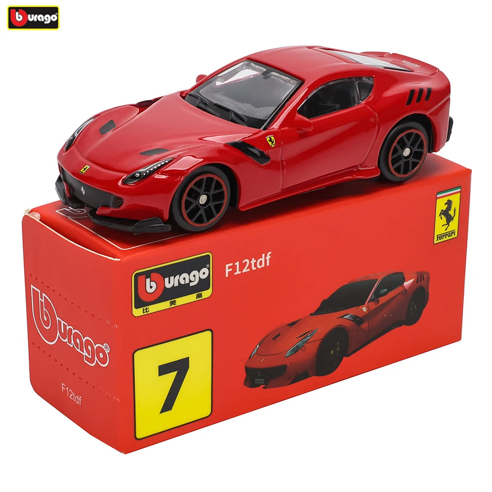 Bburago Ferrari Model Car, 1:64 Scale Diecast Metal Collectible with Daytona SP3, 488 GTB, F50 and More Sports Car Options for Display and Gifts