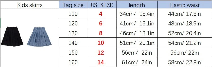 Denim Panel Pleated Skirt for Girls, Teens and Women, Washed Blue and Gray Cotton Styles with Black Jersey Option for Everyday Casual Outfits