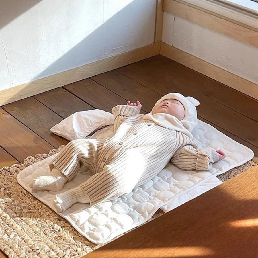 Waterproof Foldable Baby Diaper Changing Pad | Portable 73 x 42 cm Changing Mat for Newborn and Toddler Diaper Changes at Home or Away
