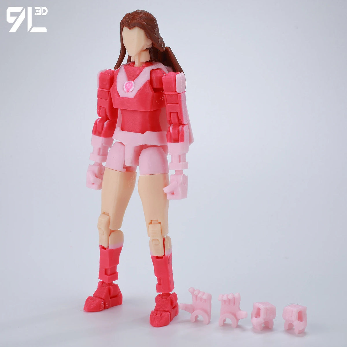 Articulated Superhero Action Figure, 3D Printed PETG Collectible with 30+ Poseable Joints, Interchangeable Parts and Accessories for Display