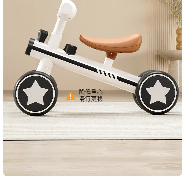 Lightweight Toddler Balance Bike for Ages 1ā3, Ivory or Orange Kids Riding Toy for Supervised Playtime and First Birthday Gift Ideas