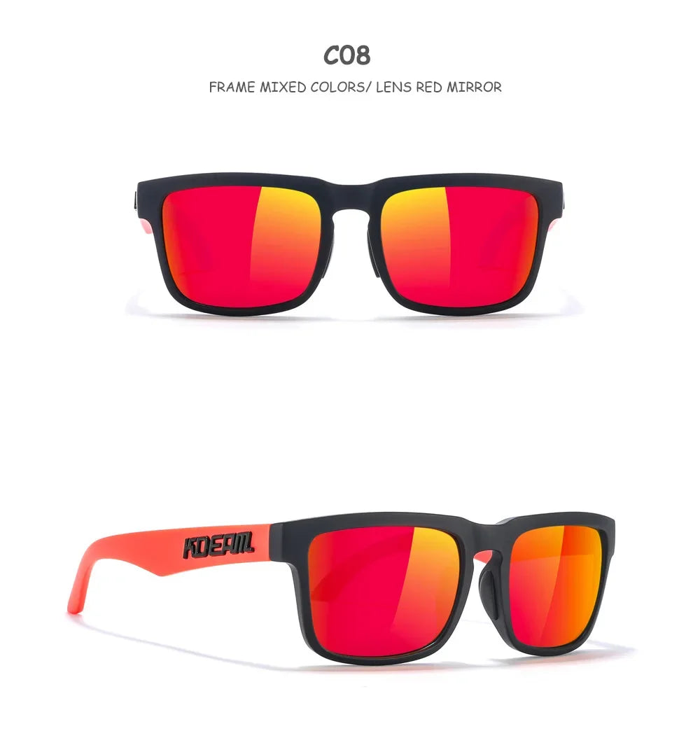 Kids Square Polarized Sunglasses by KDEAM, Lightweight TR90 Frames with Silicone Nose Pads for Boys and Girls Outdoor Play and Travel