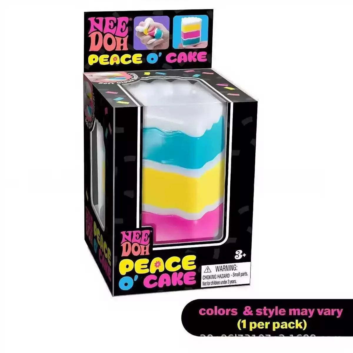 NeeDoh Squishy Fidget Toy, Nice Cube and Nice-Sicle Styles for Gentle Tactile Squeeze Play, Colorful Desk Breaks and Novelty Gift Ideas