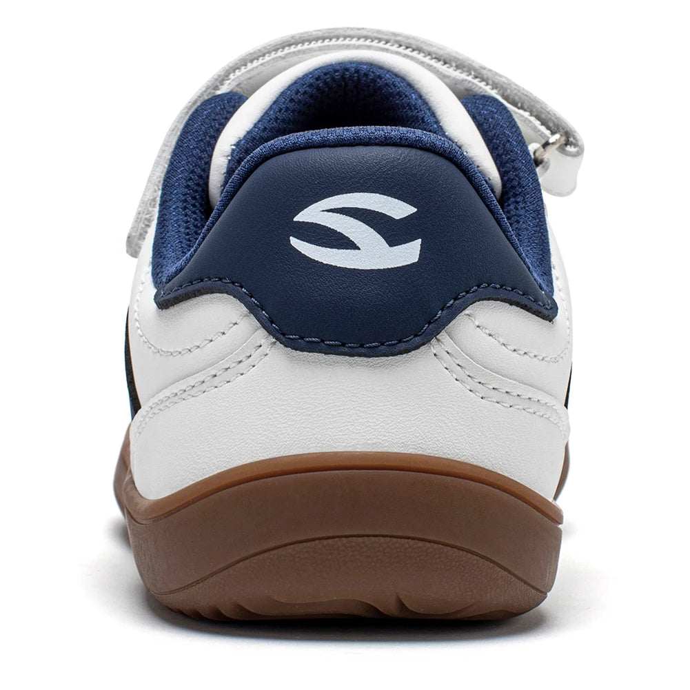 Big Kids Barefoot Sneakers by HOBIBEAR with Wide Toe Box, Zero-Drop Rubber Sole, Hook-and-Loop Strap and Artificial Leather Upper for Everyday Walking