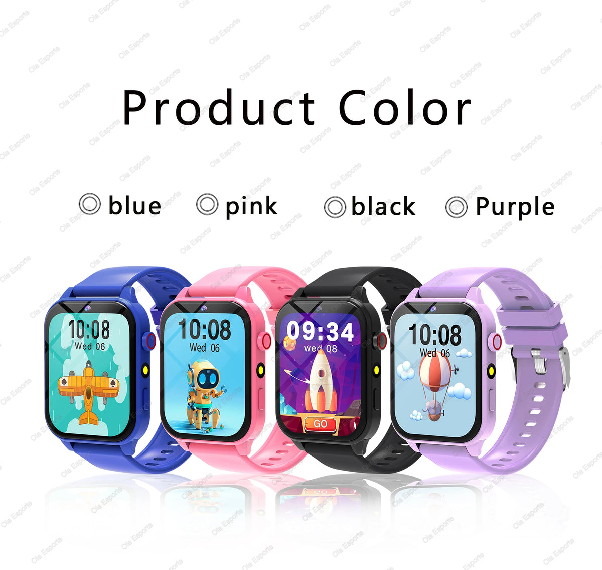 Kids Game Smartwatch HT30 with 18 Games, Camera, 1.83-Inch Screen, Step Counter, Alarm, Calculator and Flashlight in Four Color Choices