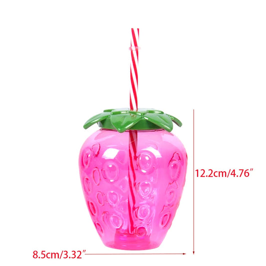 Fruit Shaped Party Cups in Pineapple, Coconut and Strawberry Designs, 6 or 10-Piece Plastic Drink Cup Sets for Luau Birthdays and Summer Celebrations