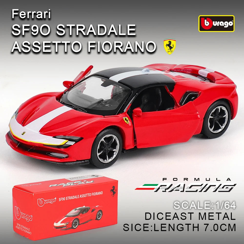 Bburago Ferrari Model Car, 1:64 Scale Diecast Metal Collectible with Daytona SP3, 488 GTB, F50 and More Sports Car Options for Display and Gifts