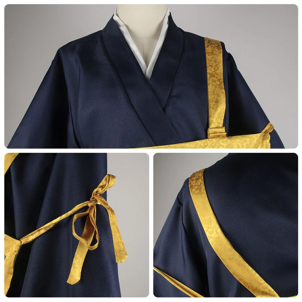 Suguru Geto Cosplay Costume for Men and Women, Kimono-Style Coat, Kasaya, Shirt and Pants with Optional 60 cm Wig for Halloween and Conventions