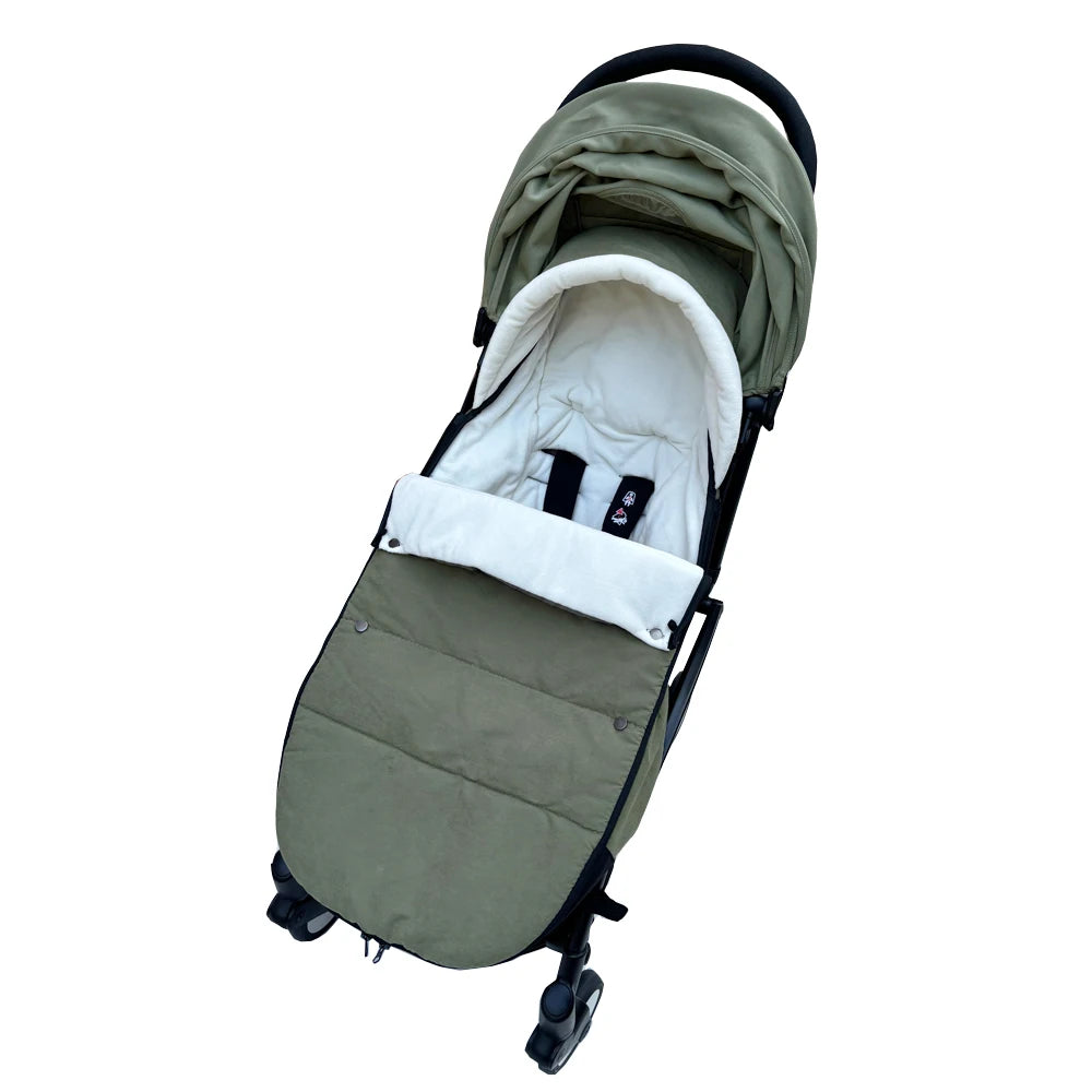 Fleece-Lined Stroller Footmuff for YOYO and Bugaboo, 90 x 45 cm Windproof Waterproof Cover with Storage Bag and Thickened Option