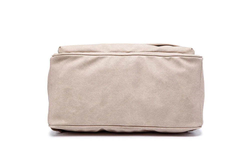 Diaper Bag Backpack by Soboba with Front Zipper Pocket, Top Carry Handle and Solid Color Styling for Baby Care Essentials and Everyday Outings