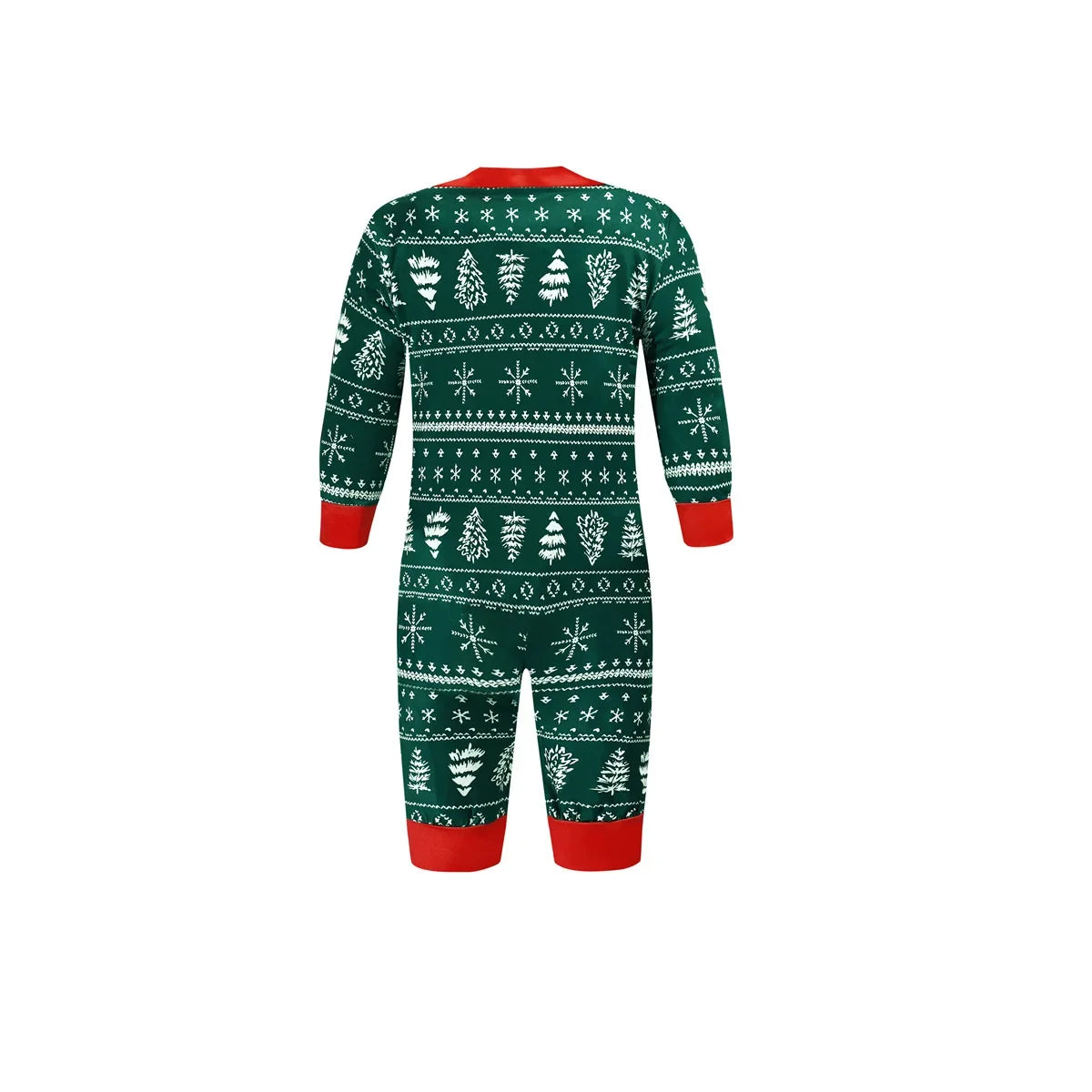 Matching Christmas Pajamas for Family, Festive Allover Print Mom Dad Kids Two-Piece Outfits and Baby Romper for Holiday Photos