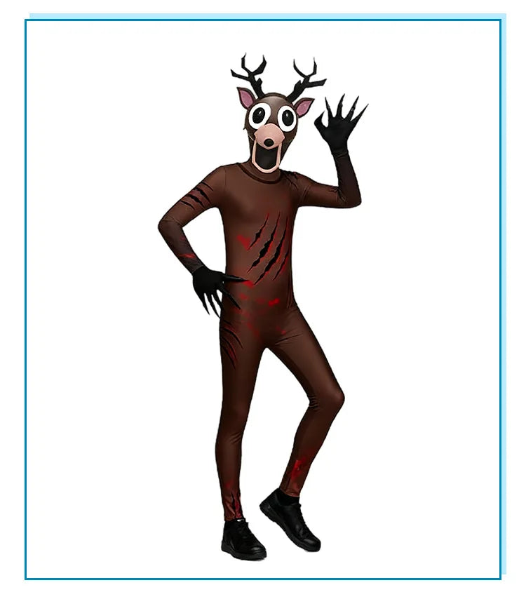 Deer and Owl Cosplay Costume for Kids and Adults, 99 Nights in the Forest Character Outfit for Halloween Parties and Themed Dress-Up