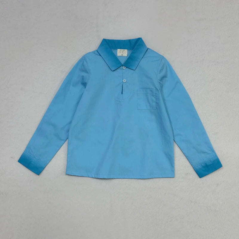 Peach and Blue Sibling Matching Outfits, Cotton Girls Collared Dresses, Boys Shirts and Shorts, Baby Rompers and Toddler Two-Piece Clothing