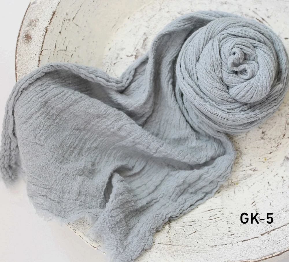 Cotton Gauze Newborn Photography Wrap, Stretchy Baby Portrait Prop in Two Sizes with Color Options for Studio Layers and Keepsake Photo Sessions