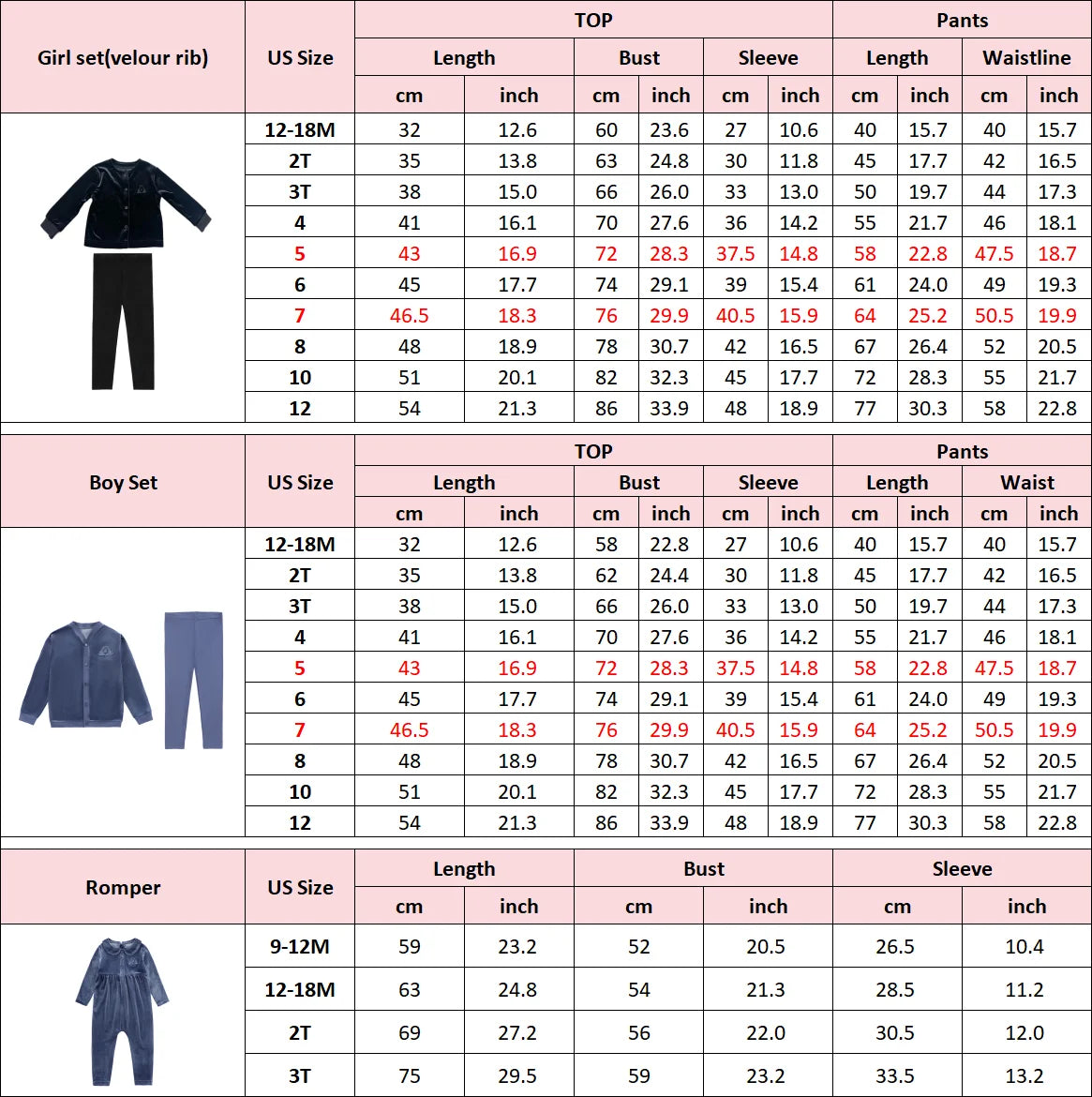 Floral Velour Kids Coordinating Outfits with Girls Dresses, Baby Romper Options, Boys Clothing Sets and Separate Modal Shirt