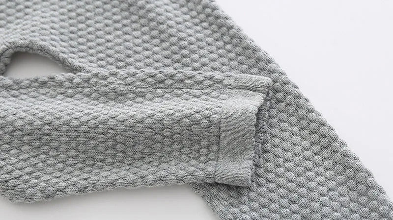 Baby Cotton Knit Sweater Set with Side Buttons and Matching Pants, Textured Two-Piece Outfit for Boys and Girls, Newborn to Toddler Sizes