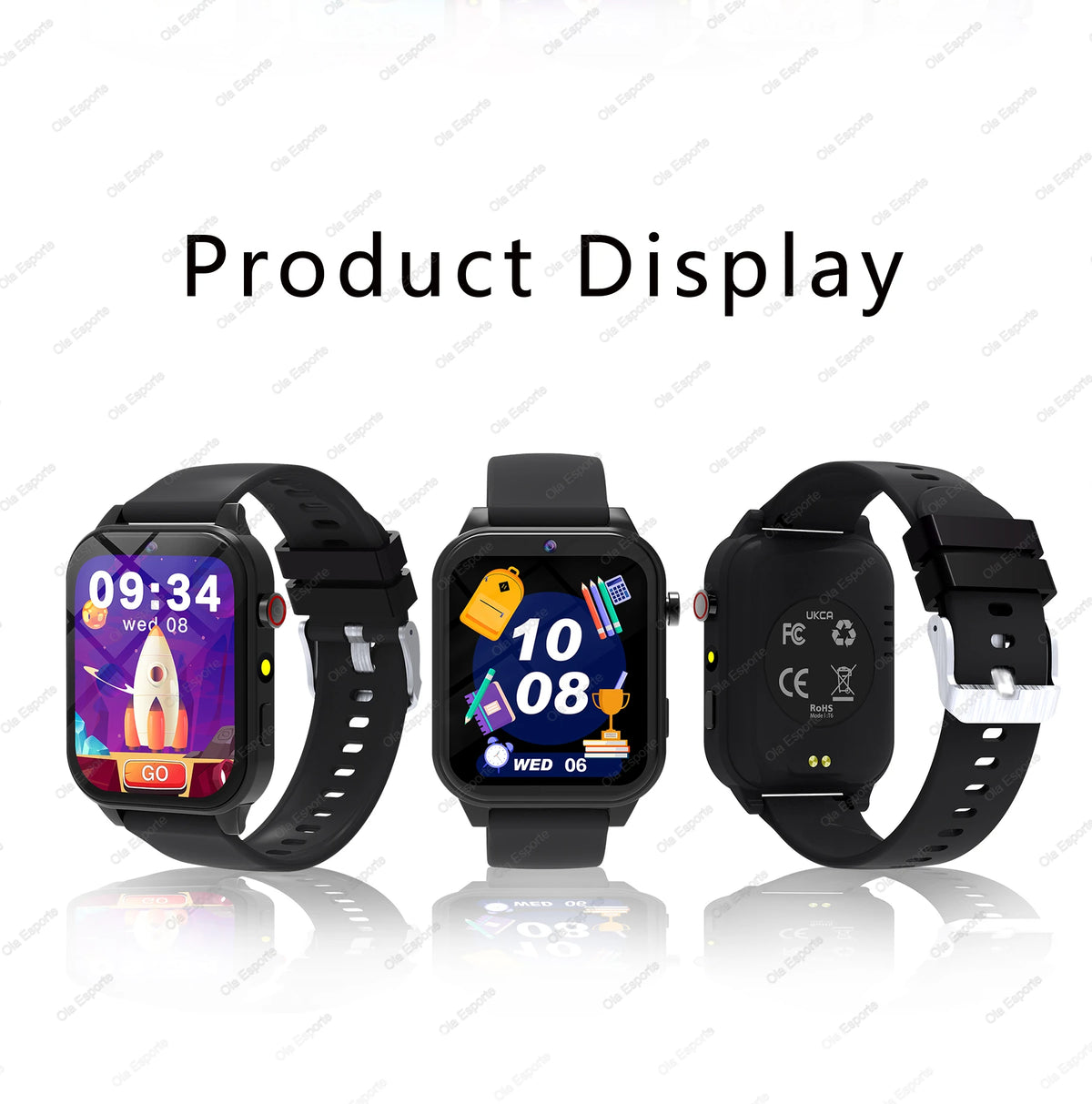 Kids Game Smartwatch HT30 with 18 Games, Camera, 1.83-Inch Screen, Step Counter, Alarm, Calculator and Flashlight in Four Color Choices