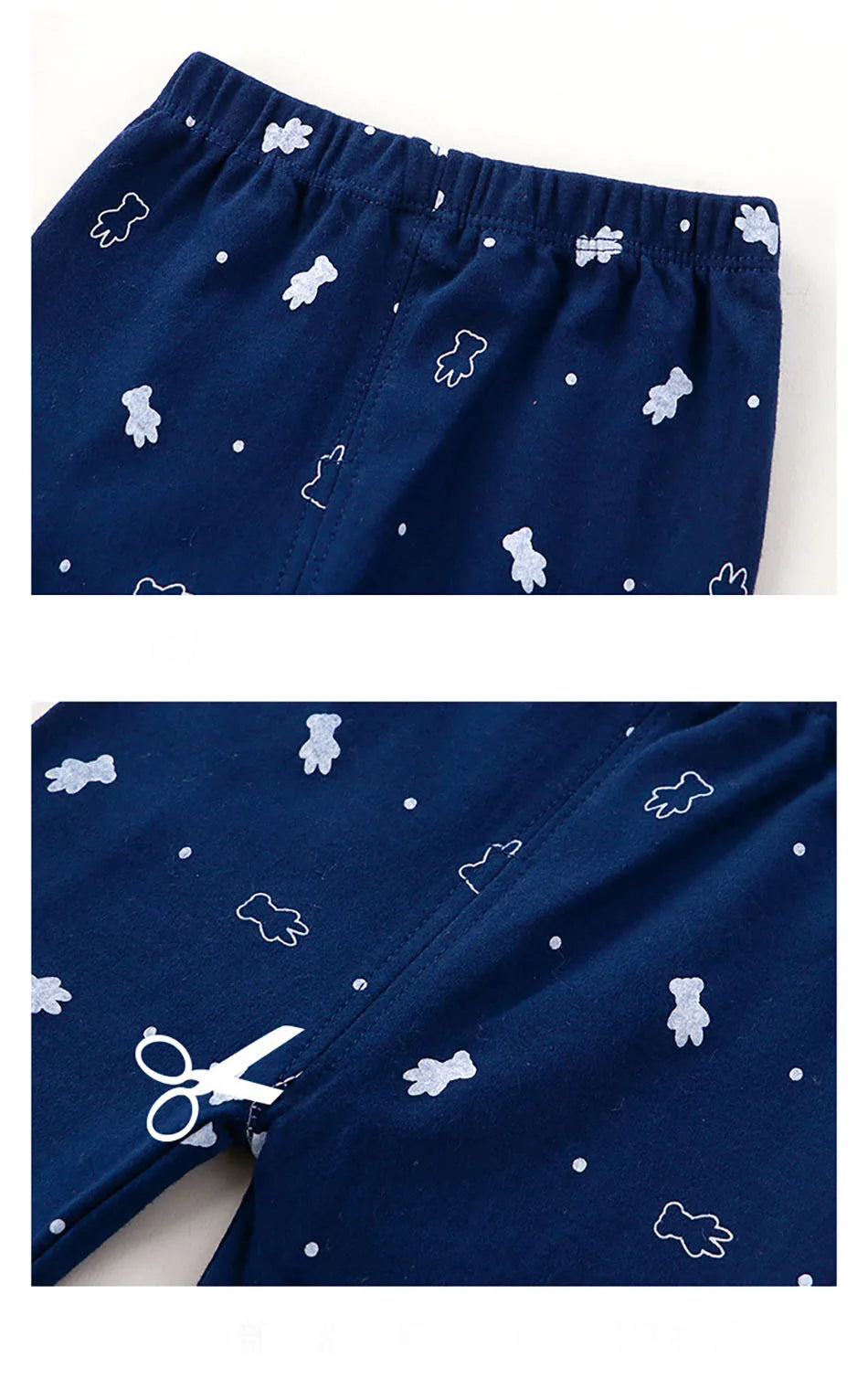 Dinosaur Print Kids Cotton Two-Piece Set with Long Sleeve Top and Matching Cuffed Pants, Unisex Baby and Toddler Outfit in Sizes 73-130