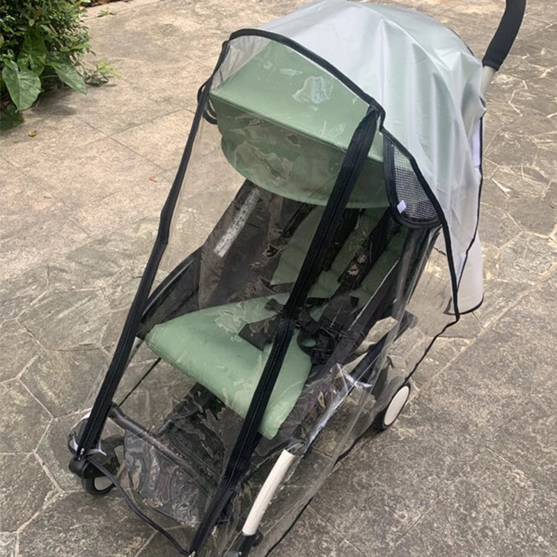 YOYO Stroller Rain Cover with Clear Viewing Panel and Mesh Side Ventilation for Babyzen YOYO and YOYA Pushchairs, Rainy-Day Walks and Family Travel