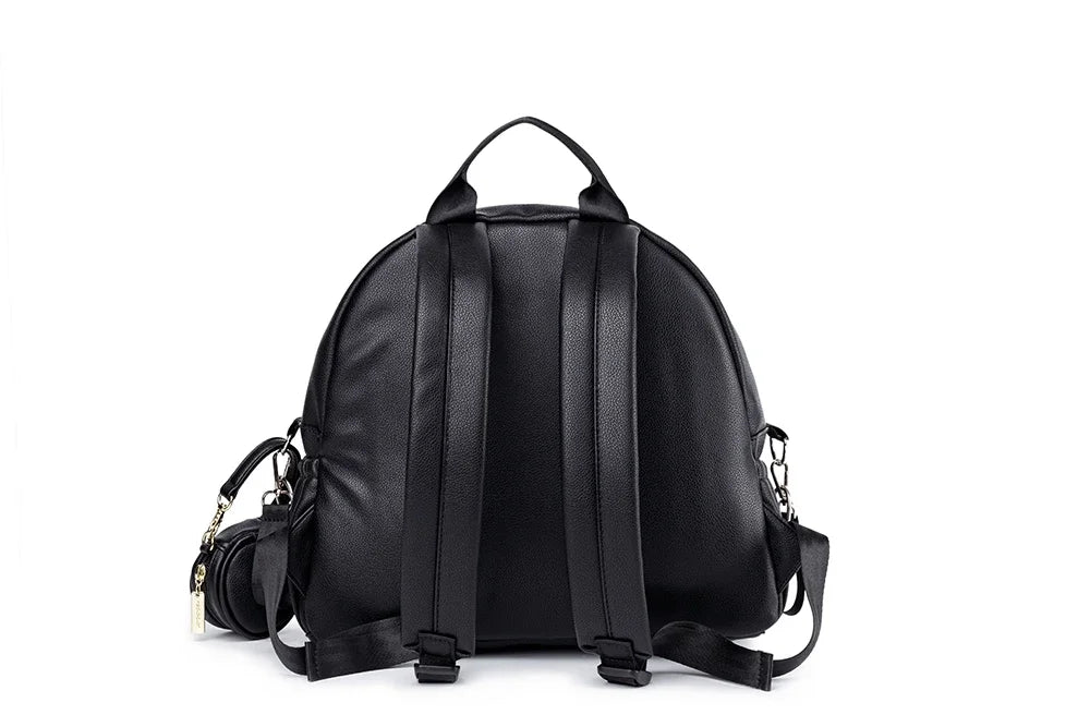 PU Diaper Bag Backpack with Zippered Storage and Front Pockets, 34 x 14 x 32 cm Baby Essentials Organizer for Parents and Everyday Outings