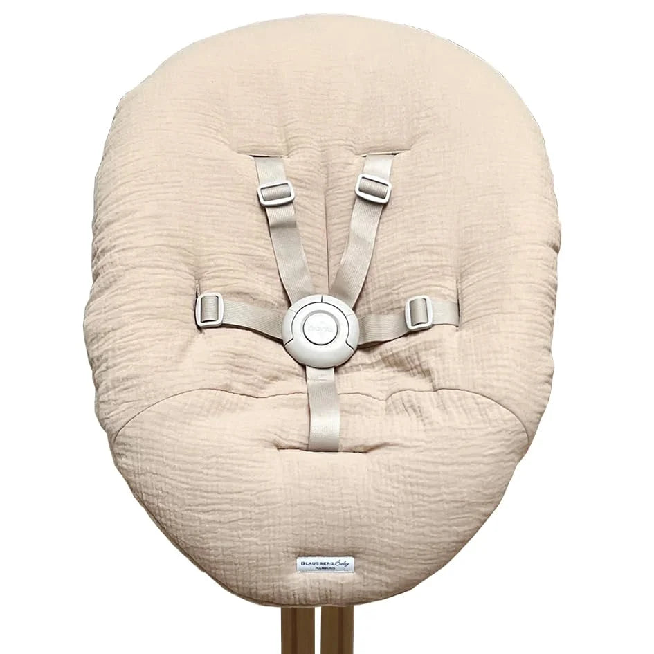 Nomi Baby Seat Harness in Beige, Adjustable Replacement Safety Straps for Compatible Newborn Set or High Chair Seating, Nylon Baby Chair Accessory
