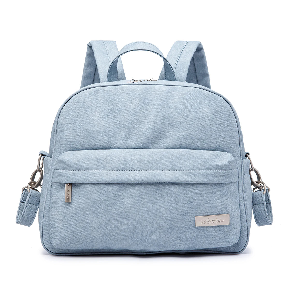 Diaper Backpack for Quick Outings, Lightweight Baby Changing Bag with Front Zip Pocket and Top Handle for Newborn Essentials