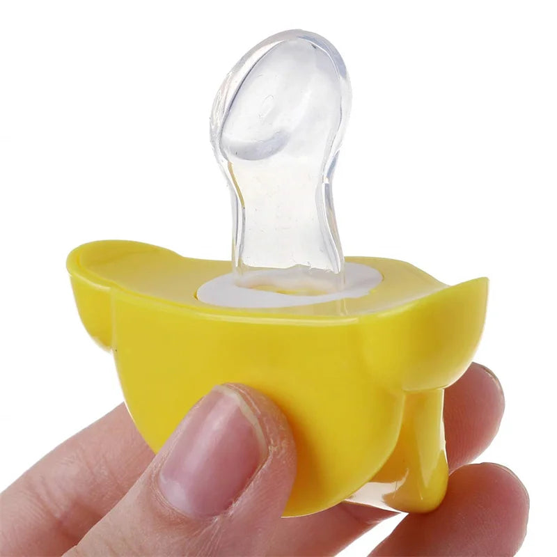 Duckbill Baby Pacifier with Yellow Duck Design and Silicone Nipple, Novelty Baby Soother in Single or 10-Piece Packs for Playful Photo Moments