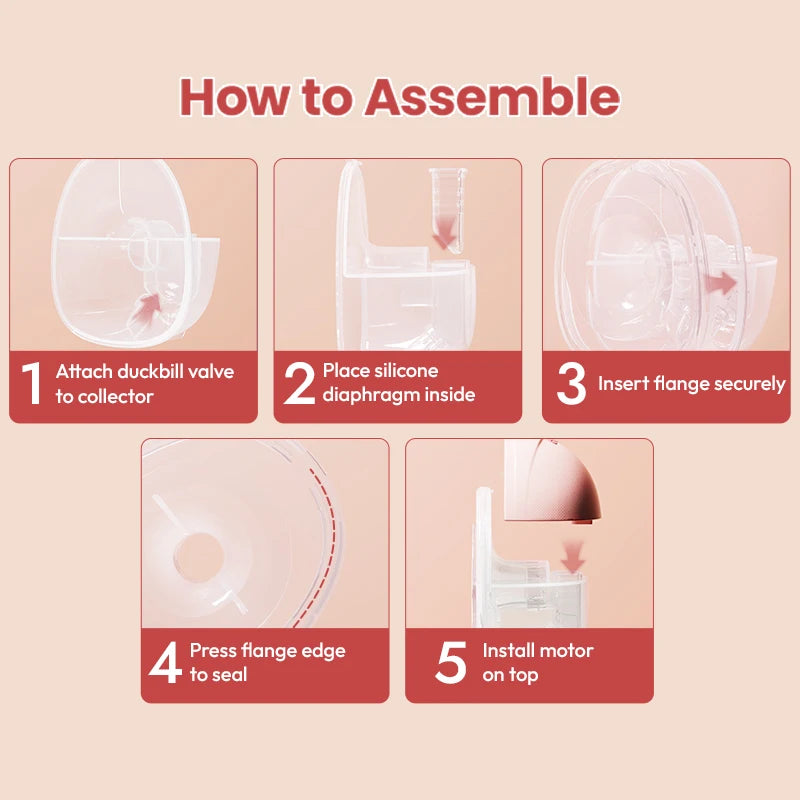 Wearable Electric Breast Pump with LED Display, NCVI 8131 Hands-Free Design with 4 Modes, 9 Suction Levels and 19/21/24 mm Flange Sizes