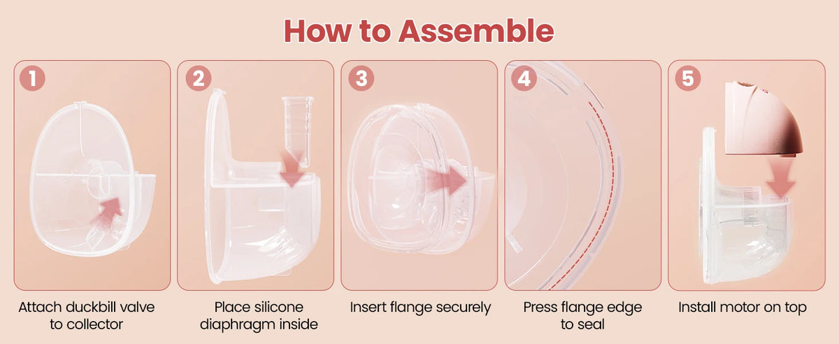 Wearable Electric Breast Pump with LED Display, NCVI 8131 Hands-Free Design with 4 Modes, 9 Suction Levels and 19/21/24 mm Flange Sizes