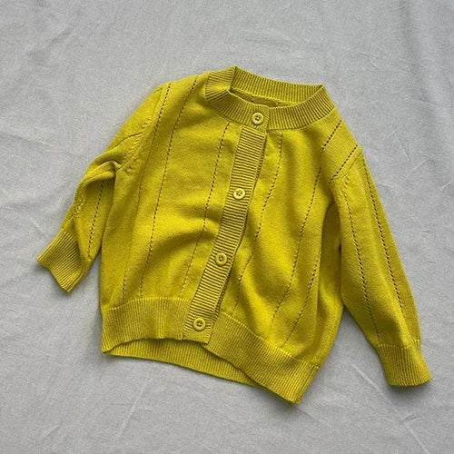 Infant Girl Sweater Cardigan with Long Sleeves, Button-Front Knit Layering Coat in Multiple Styles for Fall Outfits, Sizes 3M to 3T