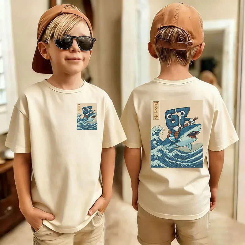 Six Seven Kids T-Shirt with Funny 67 Number Graphic, Short Sleeve Summer Top for Boys and Girls, Casual Playdate Outfits and Birthday Fan Gifts
