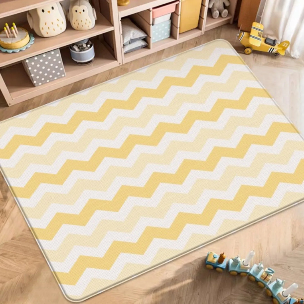 Foldable Baby Activity Mat with Double-Sided Prints, LDPE Padded Wipe-Clean Floor Surface and Carry Bag for Supervised Tummy Time and Toddler Play