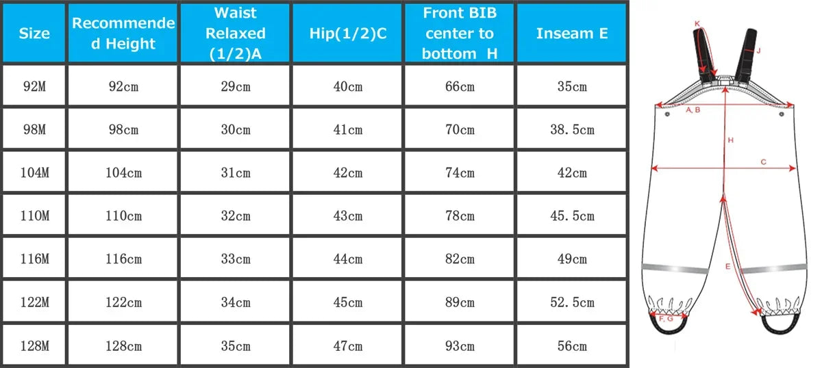 Kids Waterproof Rain Overalls by HONEYKING, Printed Bib Pants with Buckle Shoulder Straps and Elastic Cuffs for Boys and Girls Outdoor Play