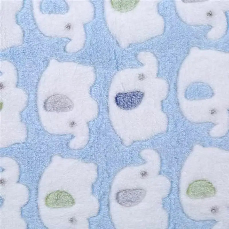 Coral Velvet Elephant Baby Blanket with Listed Dual-Use Pillow Quilt Design, Pink and Blue Textile Accessory for Supervised Cuddles and Baby Shower Gifts