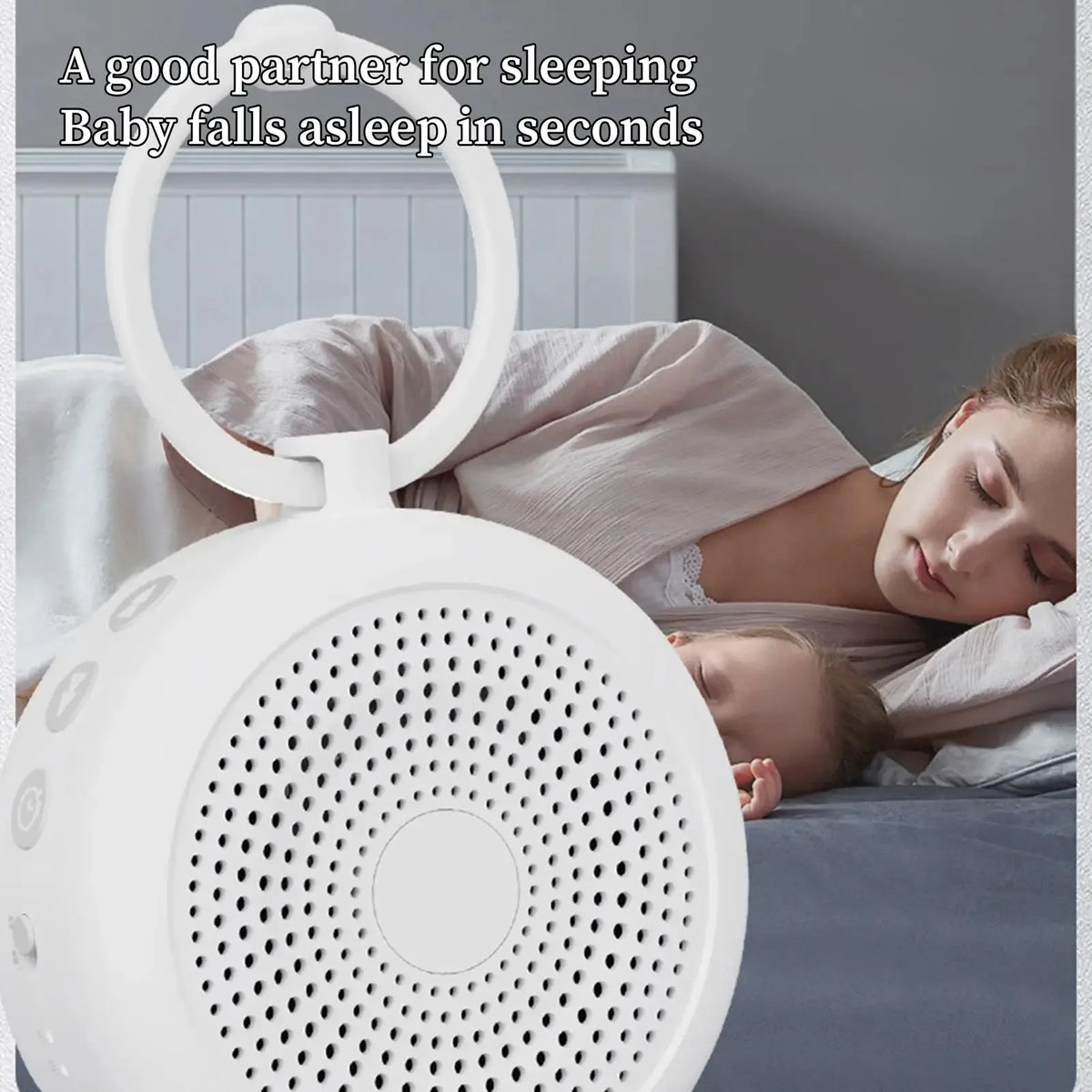 29-Sound Baby White Noise Machine with 3/6/9-Hour Timer, Compact Portable Sleep Soother for Nursery, Bedroom and Travel Relaxation