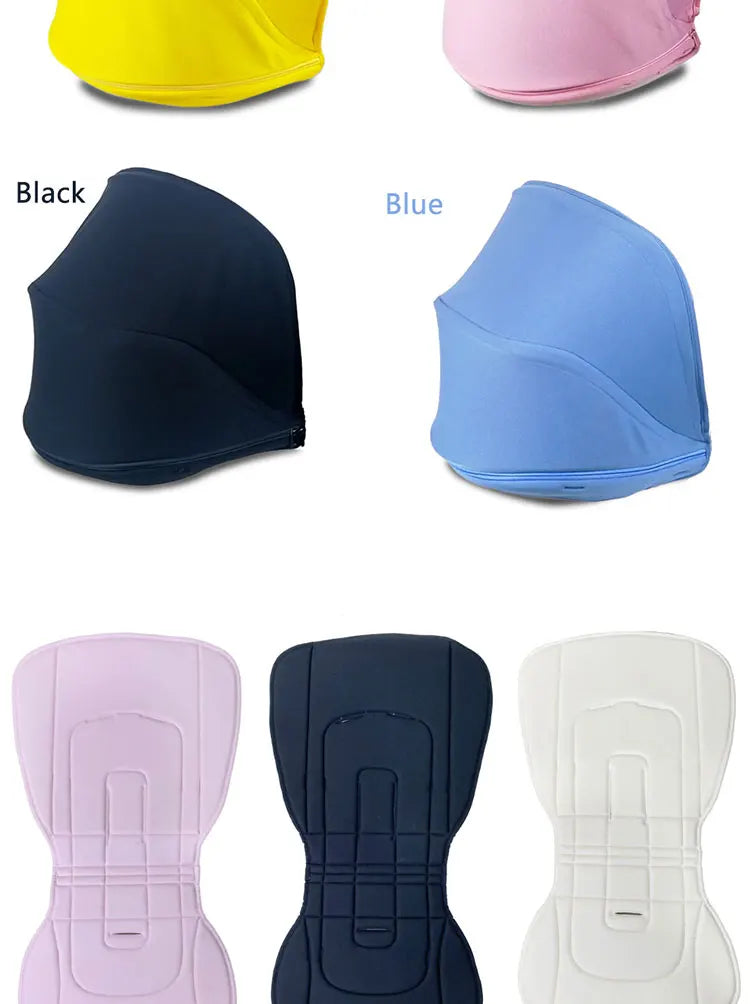 Stroller Sunshade Canopy and Seat Cushion Options for Bugaboo Bee Models, Replacement Fabric Accessories with Multiple Color Choices, Verify Exact Fit