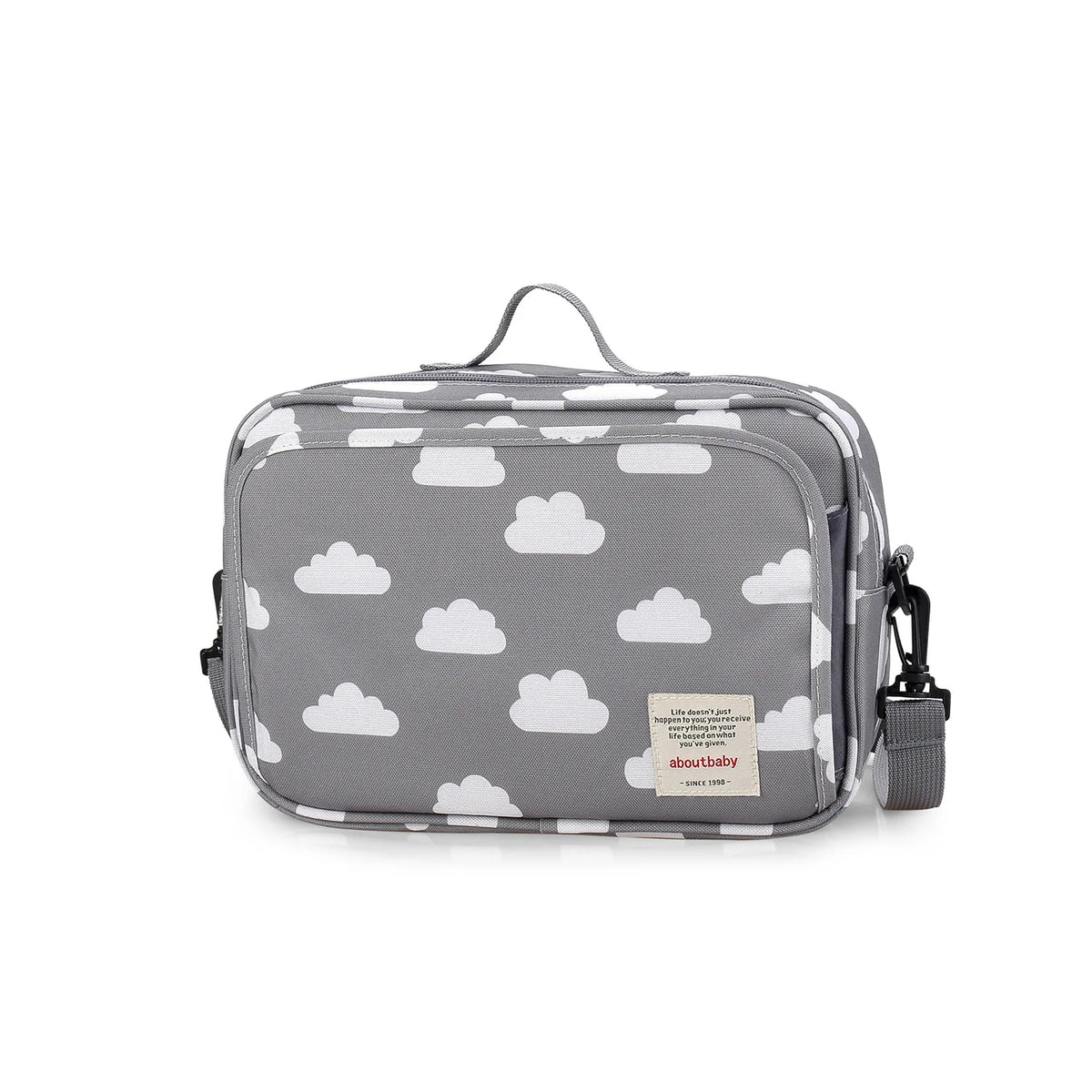 Baby Diaper Bag Wet Dry Storage Pouch with Printed Designs, Reusable Organizer for Diaper Changes, Baby Essentials and Everyday Outings