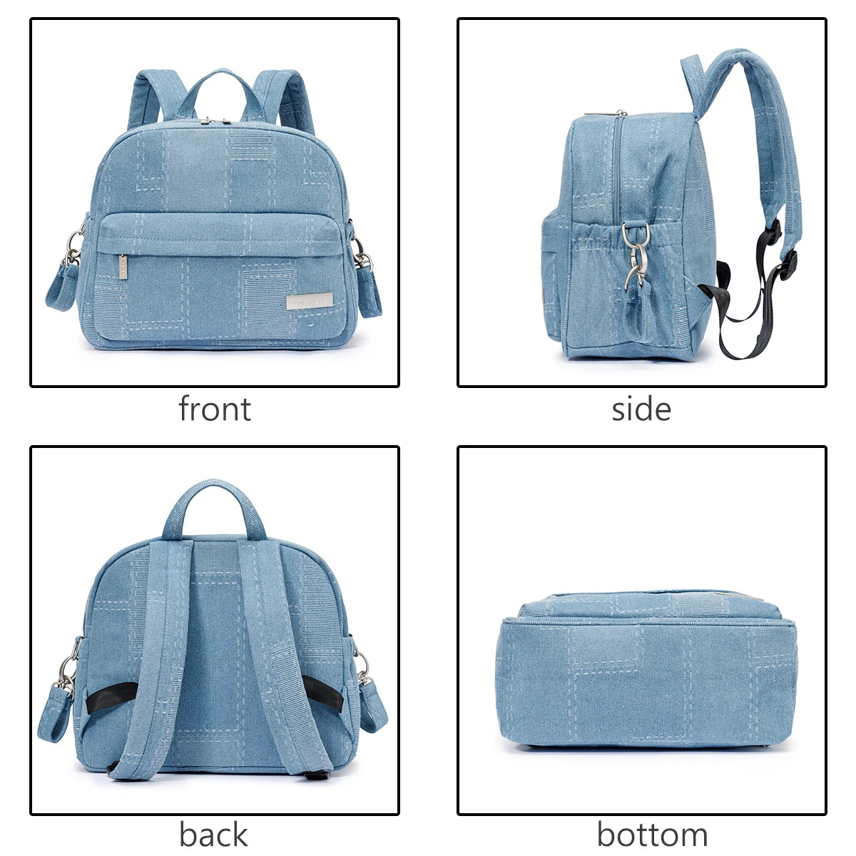 Diaper Backpack for Quick Outings, Lightweight Baby Changing Bag with Front Zip Pocket and Top Handle for Newborn Essentials
