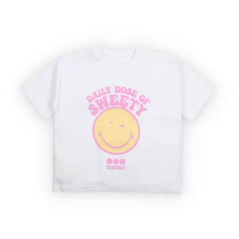 Kids Graphic Summer Clothing with Short-Sleeve T-Shirts, Sporty Shorts and T-Shirt Dress Options, Colorful Casual Styles for Boys and Girls