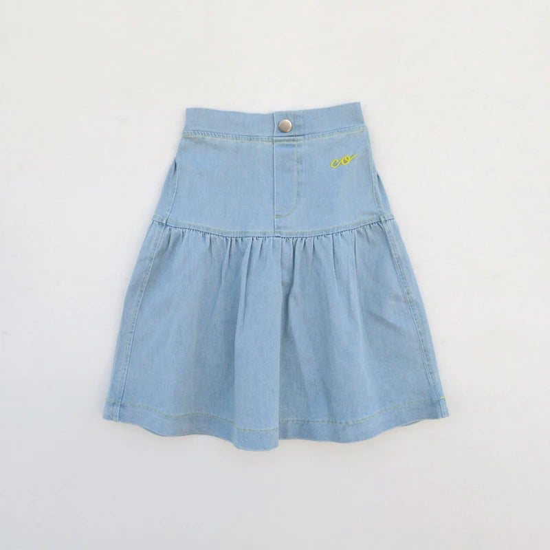 Light Blue Denim Sibling Outfits, Cotton Boys Shirts and Shorts, Girls Dresses and Skirts, Baby Rompers and Overalls for Matching Family Looks